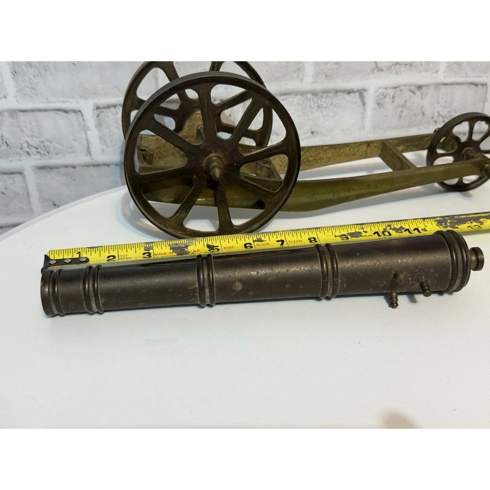 Vintage Solid Brass Miniature Cannon Model 15